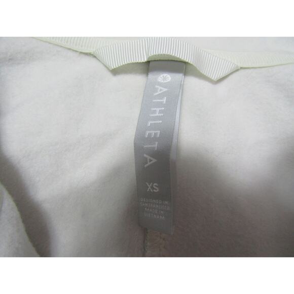 Athleta Cream Knit Hooded Athletic Sweatshirt Women's size XS Boho Athleisure - Picture 2 of 8